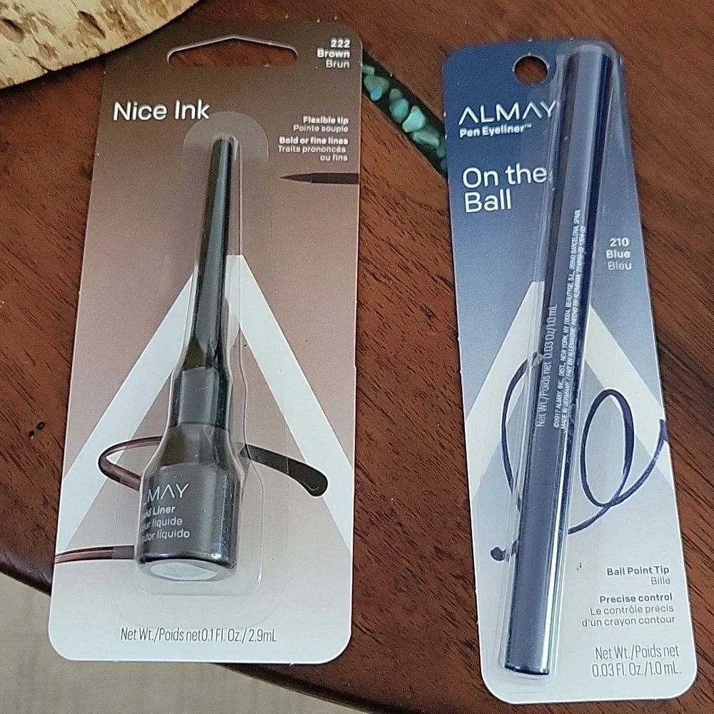 Almay Nice Ink Liquid Eyeliner AND Almay On The Ball Blue Eyeliner Precise Tip